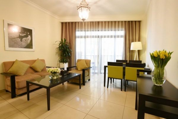 Bahi Ajman Palace Hotel One Bedroom Residence Living Room